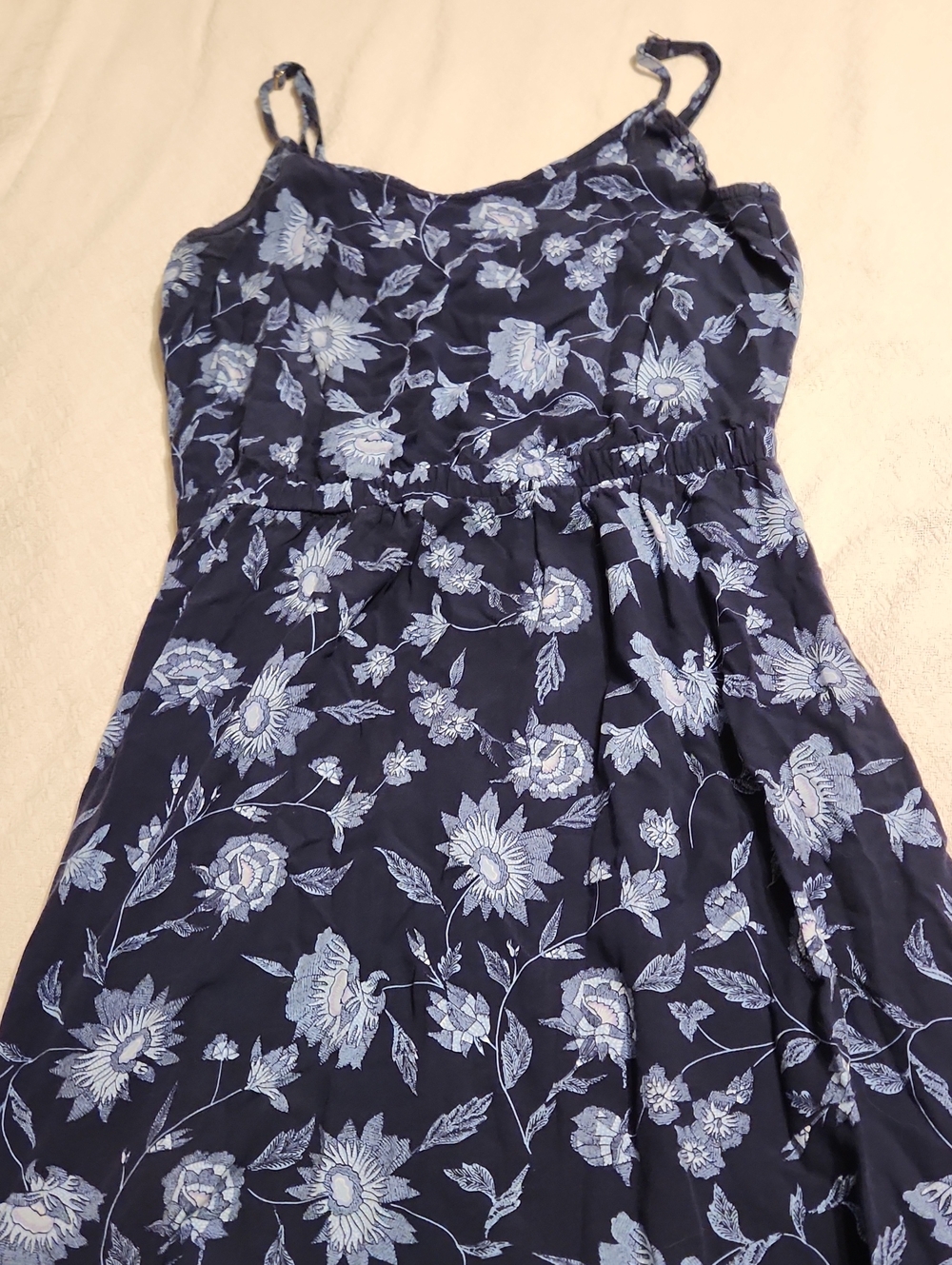 Carve Designs Navy Floral Spaghetti-Strap Sundress